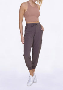 Soho High-Waist Capri Active Joggers w/pockets