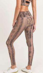 Soho Pink Serpentine High-waist Legging